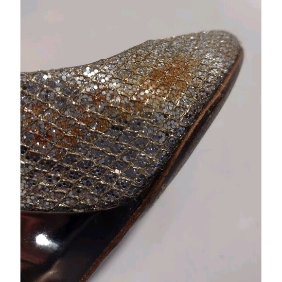 Jimmy Choo Mirror Sparkle wedged heel Sz 36 / 5.5 - Picture 15 of 16